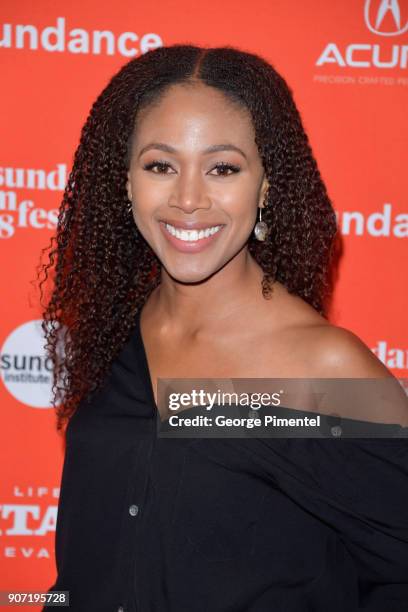 Actress Nicole Beharie attends the "Of Monsters and Men" Premiere during the 2018 Sundance Film Festival at Eccles Center Theatre on January 19, 2018...