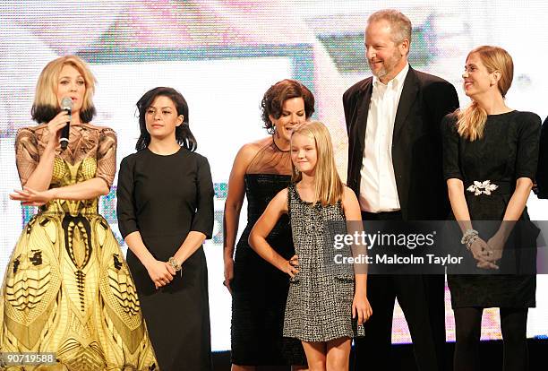Director/ actress Drew Barrymore, actress Alia Shawkat, actress Marcia Gay Harden, daughter Eulala Scheel, actor Daniel Stern and actress Kristen...
