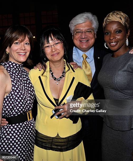 Ophelia Lazaridis, Co-CEO, RIM Mike Lazaridis, Singer Mary J. Blige and guest attend "Precious" Pre Gala Screening Cocktail Reception Hosted by...