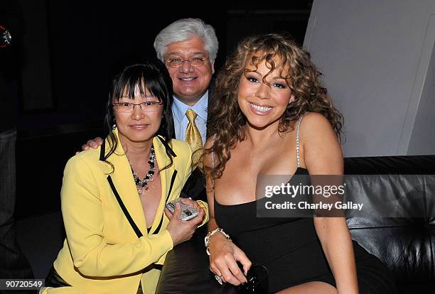 Ophelia Lazaridis, Co-CEO, RIM Mike Lazaridis and Singer Mariah Carey attend "Precious" Pre Gala Screening Cocktail Reception Hosted by Blackberry...