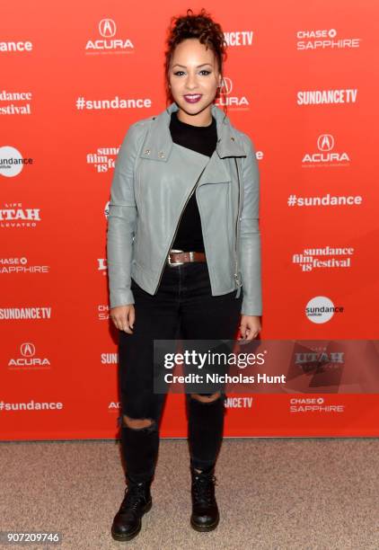 Actor Jasmine Cephas Jones attends the "Monsters And Men" Premiere during the 2018 Sundance Film Festival at Eccles Center Theatre on January 19,...