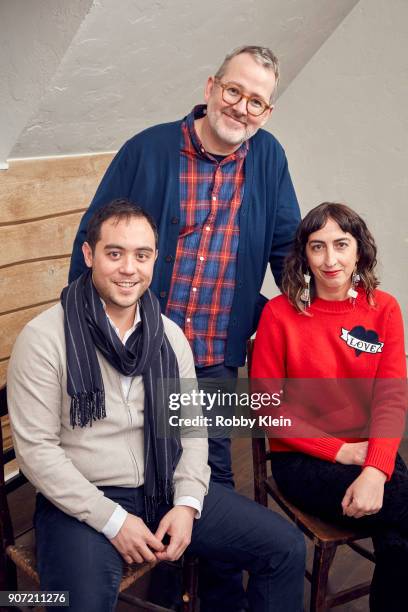 Producer Nicholas Ma, Director Morgan Neville and Producer Caryn Capotosto from the film 'Won't You Be My Neighbor' pose for a portrait in the...