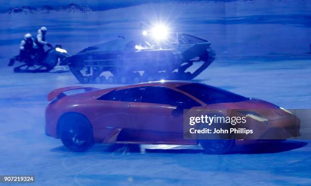 General view of "Fast and Furious Live" at the O2 Arena on January 19, 2018 in London, England.