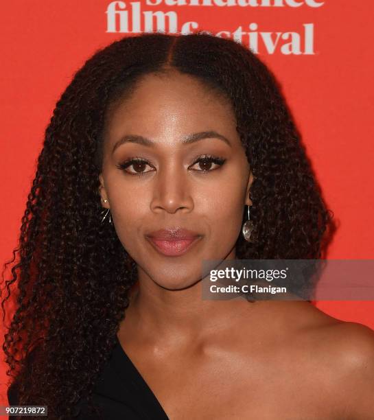 Actress Nicole Beharie attends the 'Monsters And Men' Premiere during the 2018 Sundance Film Festival at Eccles Center Theatre on January 19, 2018 in...