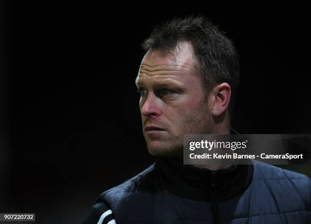 Newport County manager Michael Flynn during the Sky Bet League Two match between Newport County and Crawley Town at Rodney Parade on January 19, 2018...