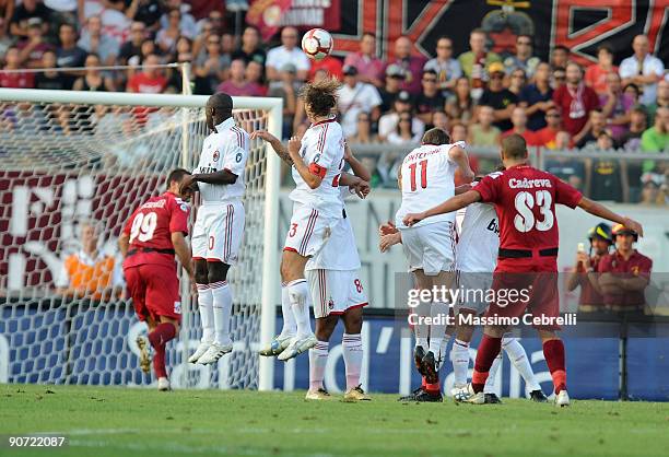 Antonio Candreva of AS Livorno plays with name mistaken on his jersey during the Serie A match bewtween AS Livorno and AC Milan at Stadio Armando...