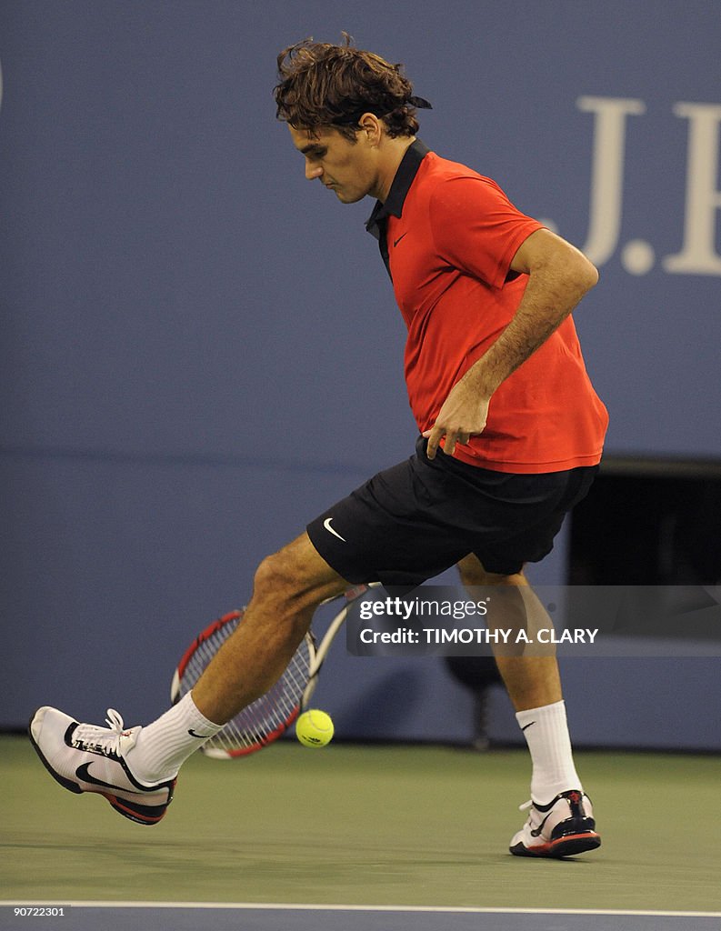 Roger Federer from Switzerland against