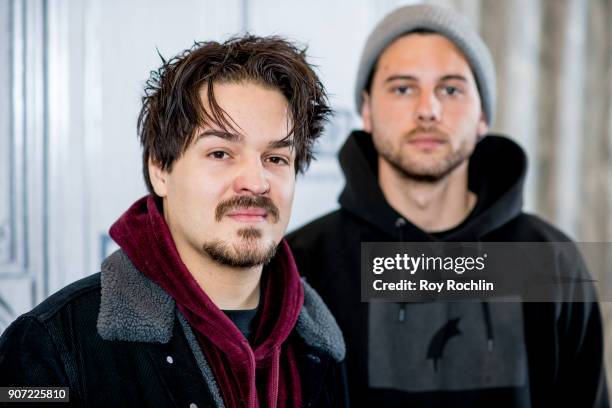 Milky Chance members Clemens Rehbein and Philipp Dausch discuss "Blossom" with the Build Series at Build Studio on January 19, 2018 in New York City.