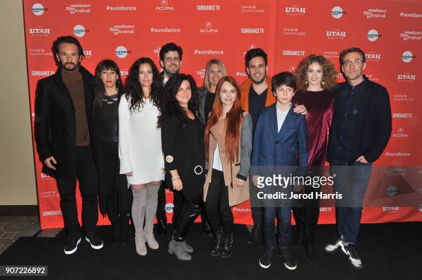 Cast and Crew attend the "Un Traductor" Premiere during the 2018 Sundance Film Festival at Prospector Square Theatre on January 19, 2018 in Park...