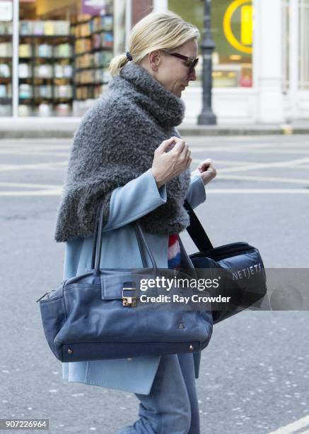 Cate Blanchett seen shopping in Hampstead on January 19, 2018 in London, England.