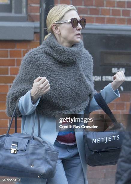 Cate Blanchett seen shopping in Hampstead on January 19, 2018 in London, England.