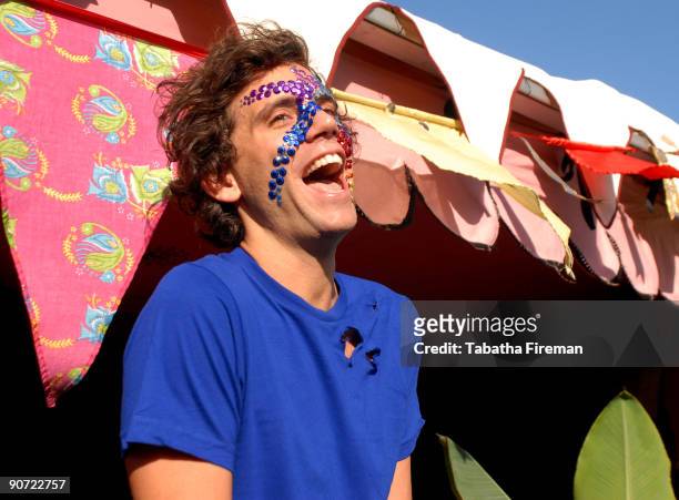 Mika is seen backstage on the second day of Bestival at Robin Hill Country Park on September 12, 2009 in Newport, Isle of Wight.