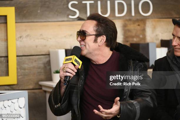 Actor Nicolas Cage of 'Mandy' attends The IMDb Studio and The IMDb Show on Location at The Sundance Film Festival on January 19, 2018 in Park City,...