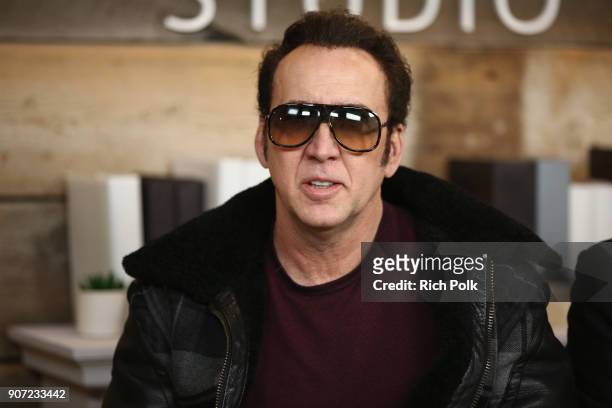 Actor Nicolas Cage attends The IMDb Studio and The IMDb Show on Location at The Sundance Film Festival on January 19, 2018 in Park City, Utah.