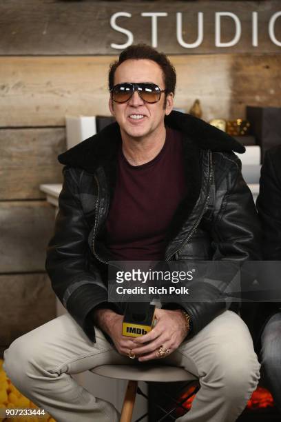 Actor Nicolas Cage attends The IMDb Studio and The IMDb Show on Location at The Sundance Film Festival on January 19, 2018 in Park City, Utah.