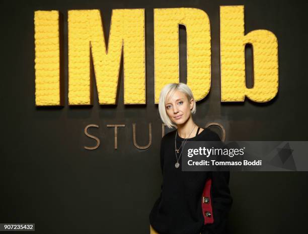 Actor Andrea Riseborough from 'Mandy' attends The IMDb Studio at The Sundance Film Festival on January 19, 2018 in Park City, Utah.