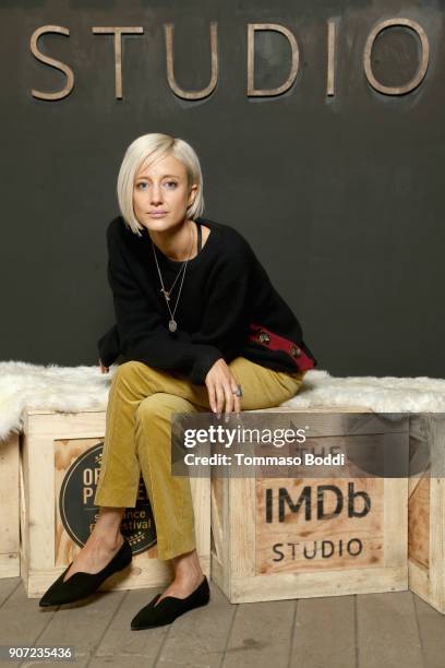 Actor Andrea Riseborough from 'Mandy' attends The IMDb Studio at The Sundance Film Festival on January 19, 2018 in Park City, Utah.