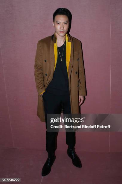 Actor Sunny Wang attends the Berluti Menswear Fall/Winter 2018-2019 show as part of Paris Fashion Week on January 19, 2018 in Paris, France.