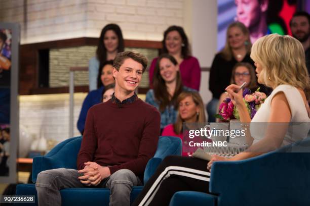 Pictured: Jace Norman and Megyn Kelly on Friday, January 19, 2018 --