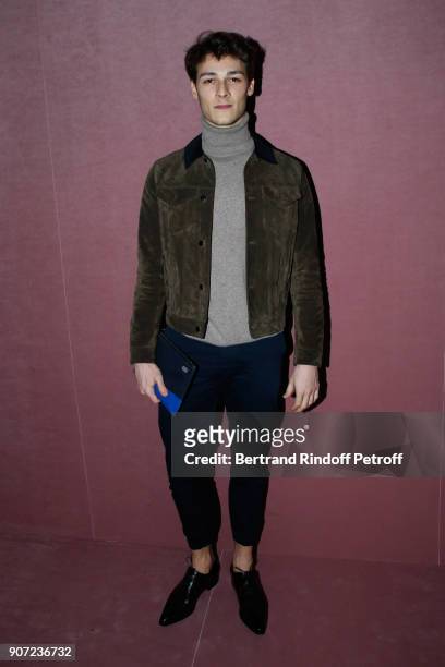 Star Dancer Hugo Marchand attends the Berluti Menswear Fall/Winter 2018-2019 show as part of Paris Fashion Week on January 19, 2018 in Paris, France.
