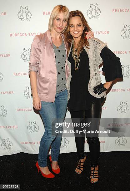Designer Rebecca Taylor and Actress Mena Suvari attend Rebecca Taylor Spring 2010 during Mercedes-Benz Fashion Week at Bryant Park on September 13,...