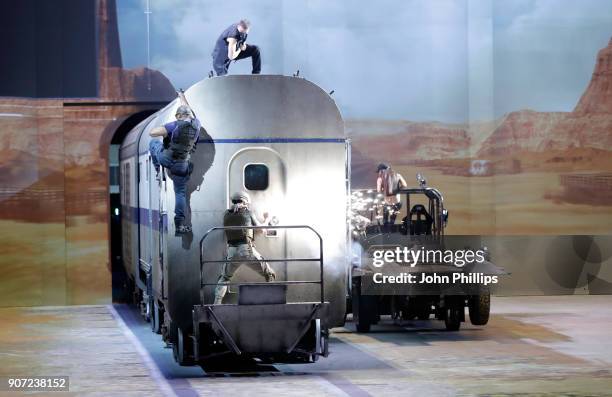 General view of "Fast and Furious Live" at the O2 Arena on January 19, 2018 in London, England.