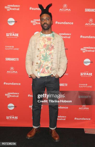 Director/producer/screenwriter Shaka King attends the "White Rabbit" and "Lazercism" Premieres during the 2018 Sundance Film Festival at Park Avenue...