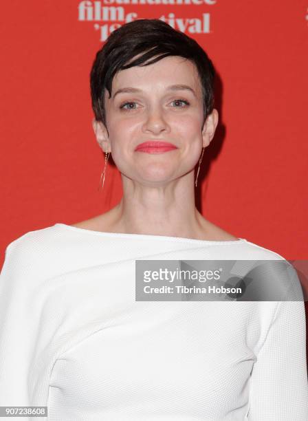 Actor Tracy Hazas attends the "White Rabbit" and "Lazercism" Premieres during the 2018 Sundance Film Festival at Park Avenue Theater on January 19,...