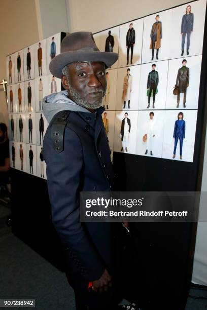 Jenke Ahmed Tailly attends the Berluti Menswear Fall/Winter 2018-2019 show as part of Paris Fashion Week on January 19, 2018 in Paris, France.