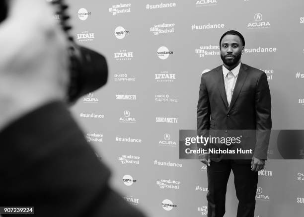 Actor John David Washington attends the 'Monsters And Men' Premiere during the 2018 Sundance Film Festival at Eccles Center Theatre on January 19,...