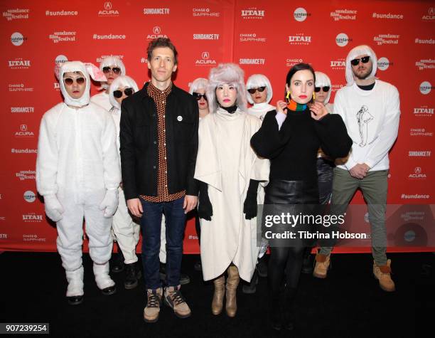 Director Daryl Wein and actors Vivian Bang and Zoe Lister-Jones and "The White Rabbit Crew" attend the "White Rabbit" and "Lazercism" Premieres...