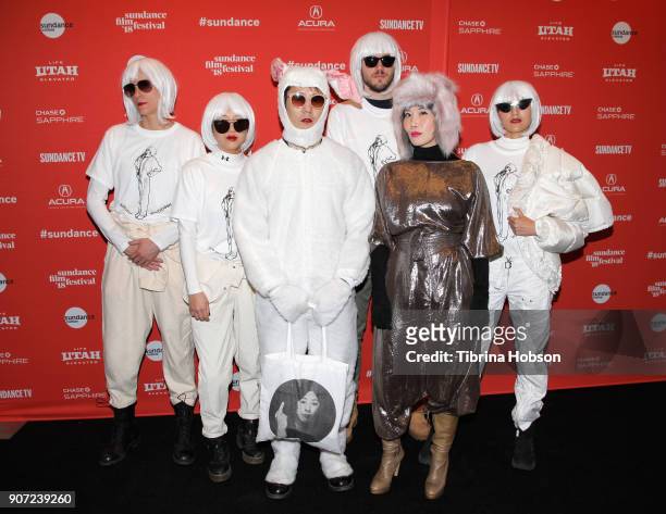 Actor Vivian Bang and the "White Rabbit" crew attend the "White Rabbit" and "Lazercism" Premieres during the 2018 Sundance Film Festival at Park...