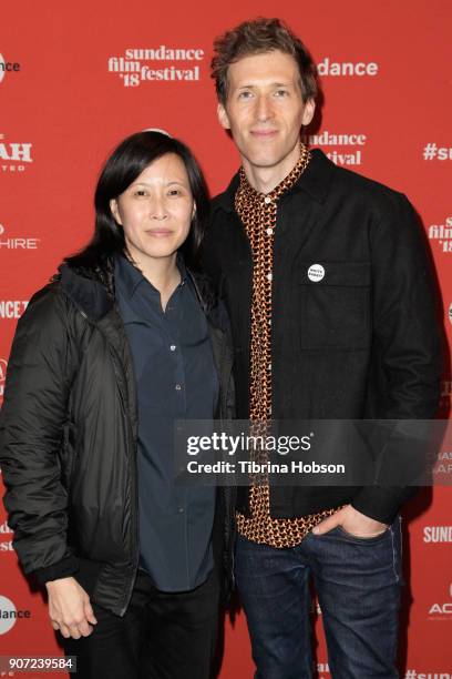 Sundance Film Festival Senior Programmer Kim Yutani and director Daryl Wein attend the "White Rabbit" and "Lazercism" Premieres during the 2018...