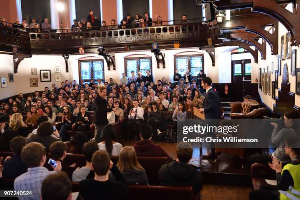 Bryan Cranston hosts a talk at The Cambridge Union on January 19, 2018 in Cambridge, Cambridgeshire.