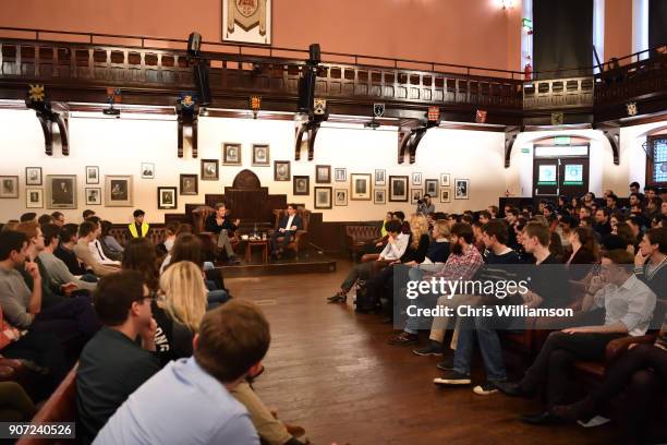 Bryan Cranston hosts a talk at The Cambridge Union on January 19, 2018 in Cambridge, Cambridgeshire.