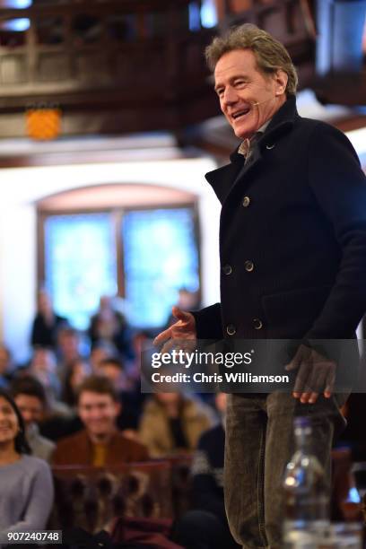 Bryan Cranston hosts a talk at The Cambridge Union on January 19, 2018 in Cambridge, Cambridgeshire.