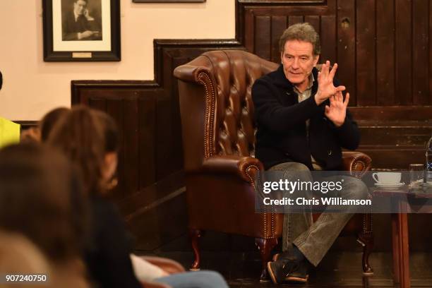 Bryan Cranston hosts a talk at The Cambridge Union on January 19, 2018 in Cambridge, Cambridgeshire.