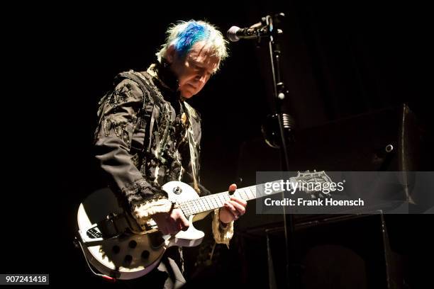 Guitarist Gerry Leonard performs live on stage during the concert 'Celebrating David Bowie' at the Huxleys on January 19, 2018 in Berlin, Germany.