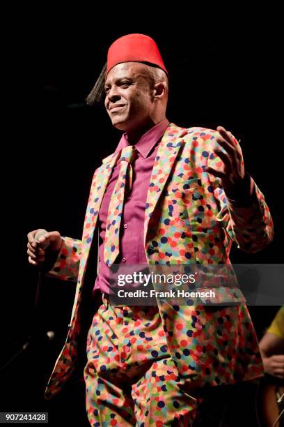 Angelo Moore performs live on stage during the concert 'Celebrating David Bowie' at the Huxleys on January 19, 2018 in Berlin, Germany.