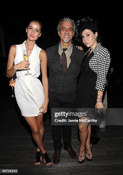 Rekah Luther, Rick Pepino and Fabiola Beracasa attend Film at MAC & Milk Studios on September 13, 2009 in New York City.