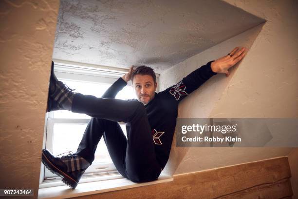 Comedian Chris Hardwick poses for a portrait in the YouTube x Getty Images Portrait Studio at 2018 Sundance Film Festival on January 19, 2018 in Park...