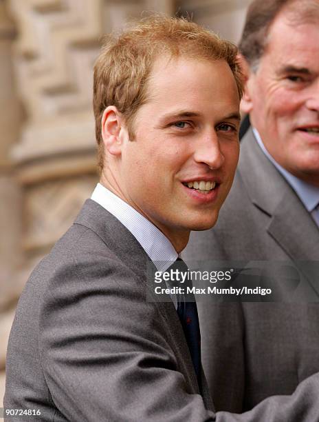 Prince William leaves the Natural History Museum after opening phase two of the Darwin Centre on September 14, 2009 in London, England. Britain's...