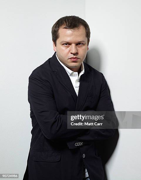 Director Corneliu Porumboiu from the film 'Police, Adjective' poses for a portrait during the 2009 Toronto International Film Festival at The Sutton...