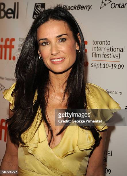 Actress Demi Moore attends "The Joneses" Premiere at the Visa Screening Room At The Elgin Theatre during 2009 Toronto International Film Festival on...