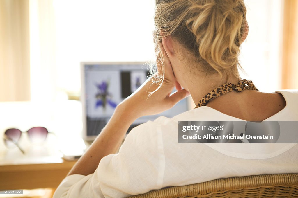 Woman at her laptop