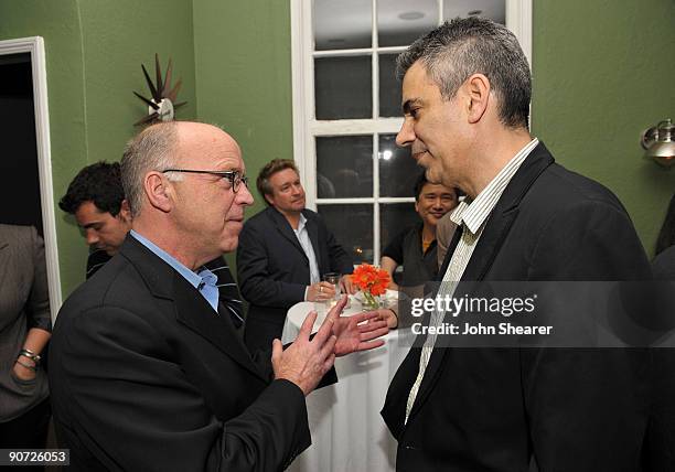 Bingham Ray and Michael London attend a Sundance cocktail party to welcome John Cooper as the new Festival Director on March 24, 2009 in Los Angeles,...