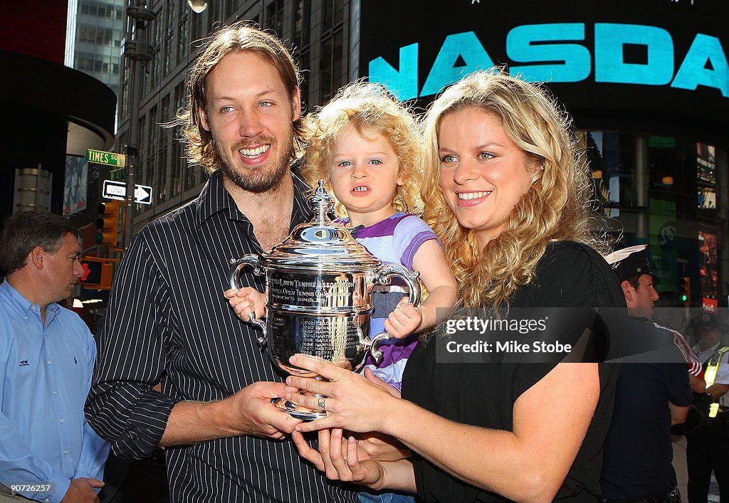 US Open Champion Kim Clijsters in Time Square