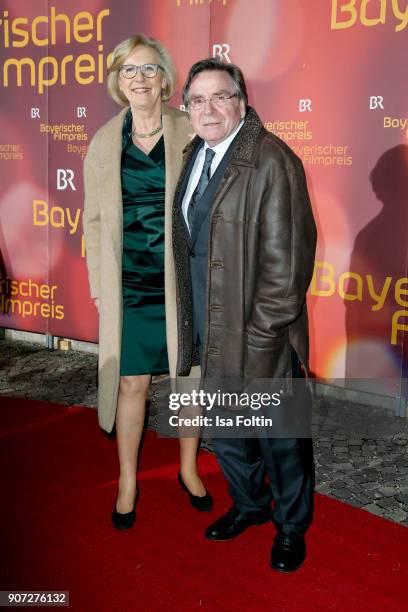 German actor Elmar Wepper and his wife Anita Schlierf attend the Bayerischer Filmpreis 2017 at Prinzregententheater on January 21, 2018 in Munich,...