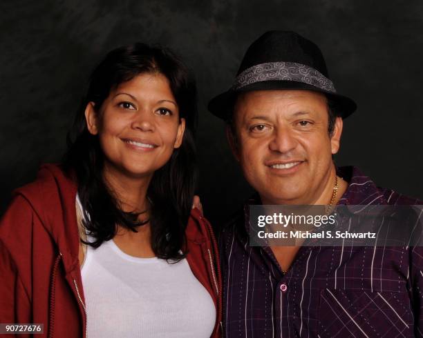 Comedians Aida Rodriguez and Paul Rodriguez pose at The Ice House Comedy Club on September 13, 2009 in Pasadena, California.