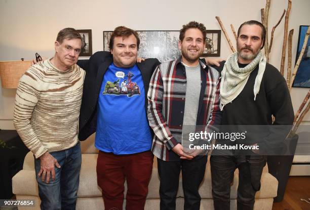 Director Gus Van Sant, Actor Jack Black, Actor Jonah Hill and Actor Joaquin Pheonix of the film 'Don't Worry, He Won't Get Far on Foot' attend as...